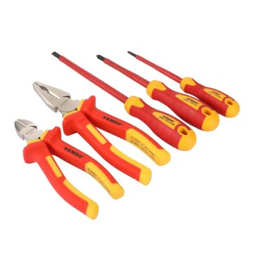   KENDO VDE Isoliertes Zangen- und Schraubenzieher-Set 5 teilig, Nr. 85136
