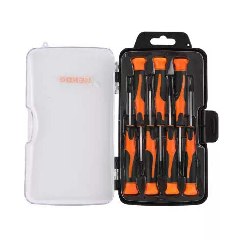 KENDO műszerész csavarhúzó készlet 7r. SL+PH+TX CrV No.20538