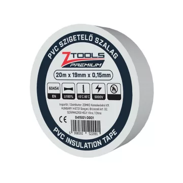 BERGER PVC szigetelőszalag Fehér 20mx19mm/0,15mm