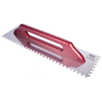 OLEJNIK Swiss Notched Trowel INOX E12 130x480mm Professional