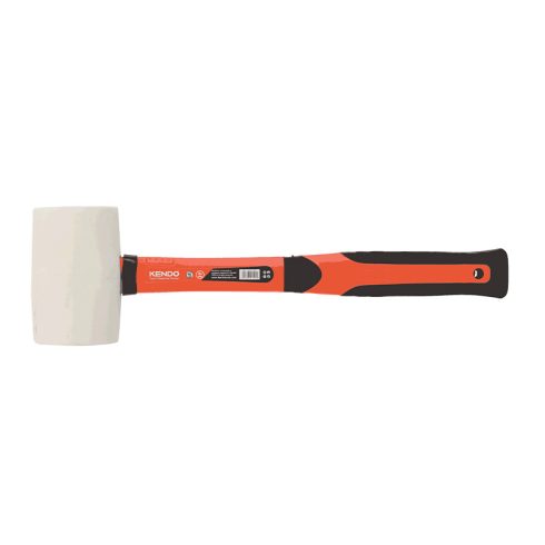 KENDO Rubber Mallet, Fiberglass 680g White No.25511