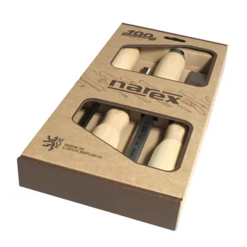   NAREX asztalosvéső készlet fa nyéllel 4r. 6-12-20-26mm 863010