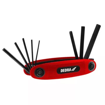   DEDRA Hatszögletű kulcsok 1.5-8mm, készlet 8db,CRV,feketített 06F240