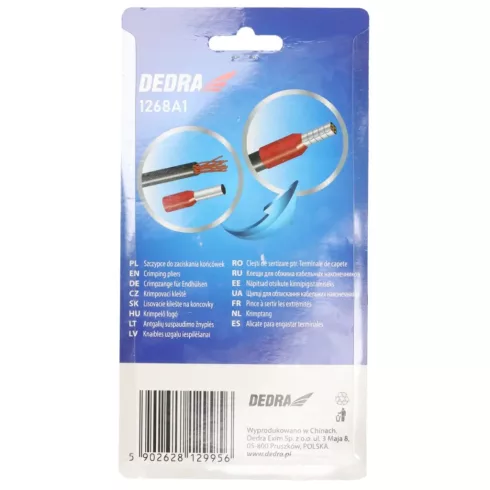 DEDRA Krimpelő fogó véghüvelyekhez 0.25-10mm2 1268A1