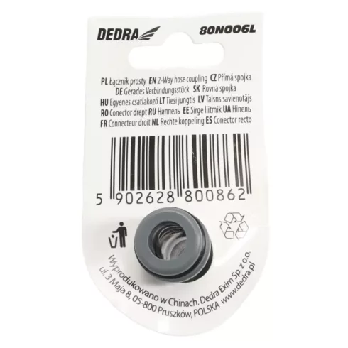 DEDRA Egyenes csatlakozó toldó  80N006L