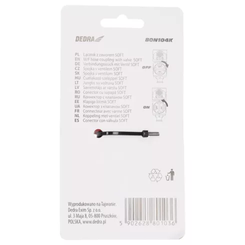 DEDRA Csatlakozó szeleppel  80N104K