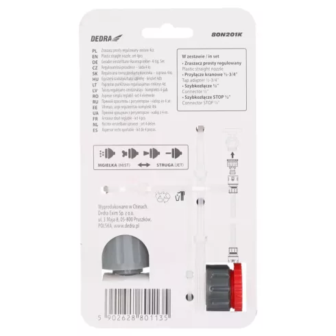 DEDRA Egyszerű szabályozható szórófej - készlet 4db 80N201K