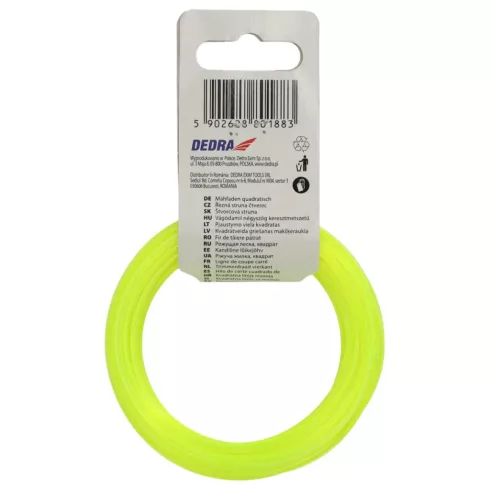DEDRA Vágódamil négyszög keresztmetszetű 1,6mmx15m 80Z16152