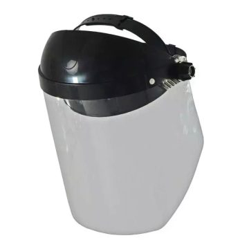   DEDRA Polycarbonat-Gesichtsschutz, 1mm Dicke, 24cm Länge, CE BHST04