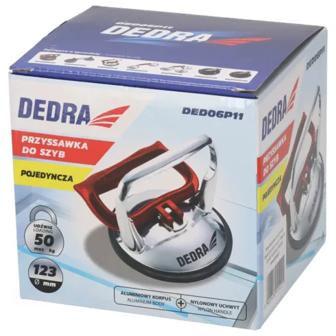 DEDRA Tapadókorong üveghez, szimpla, szimpla 123mm, max. 50kg DED06P11
