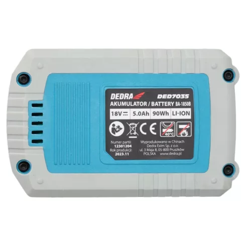 DEDRA Akkumulátor 5.0Ah 18V Li-Ion DED7035
