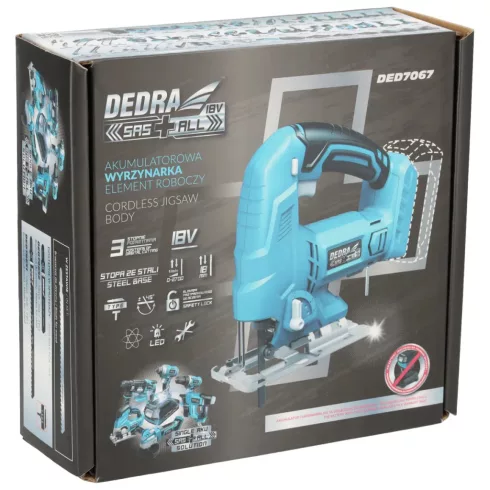 DEDRA Akkumulátoros dekopírfűrész 18V DED7067