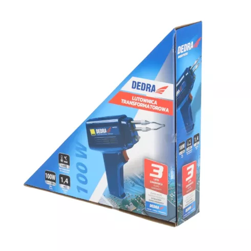 DEDRA forrasztó pisztoly, páka 100W, lámpával DED7535