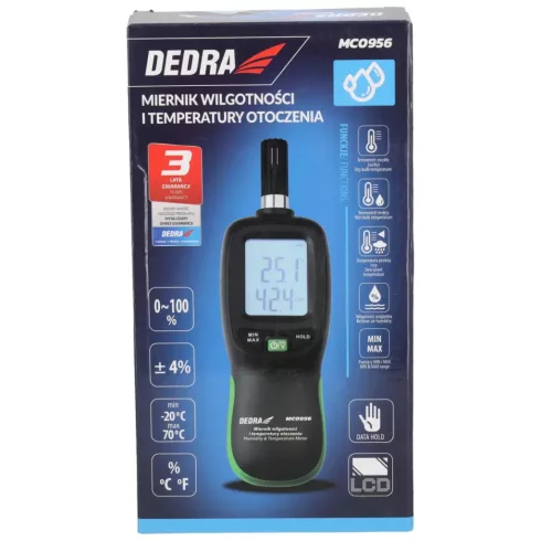 DEDRA Hőmérséklet és páratartalom mérők  MC0956