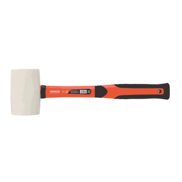 KENDO Rubber Mallet, Fiberglass 450g White No.25501