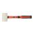 KENDO Rubber Mallet, Fiberglass 450g White No.25501