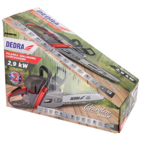 DEDRA Benzines láncfűrész 2,9kW 65cc 20" 50cm 1,6mm DED8713
