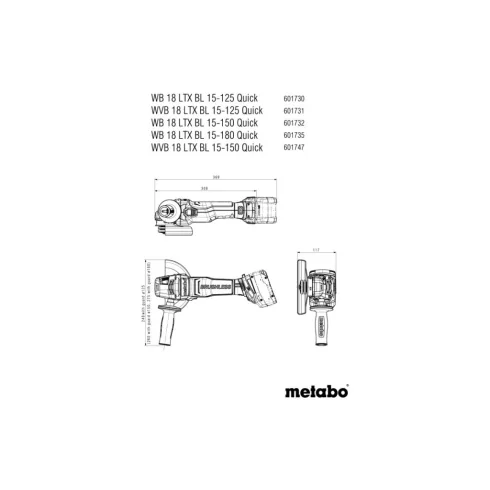 METABO WB 18 LTX BL 15-125 Quick MetaBox  601730840