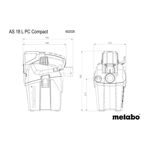 METABO AS 18 L PC Compact akkus porszívó 602028850