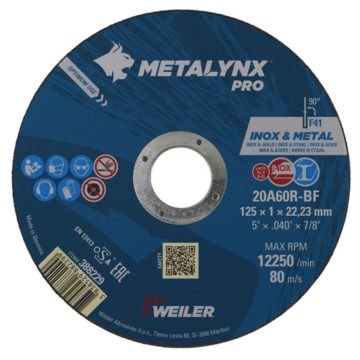 METALYNX PRO INOX Cutting Disc 115x1.0x22.2 20A60R-BF