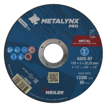METALYNX PRO METAL vágókorong 115x1,0x22,2 A60T-BF