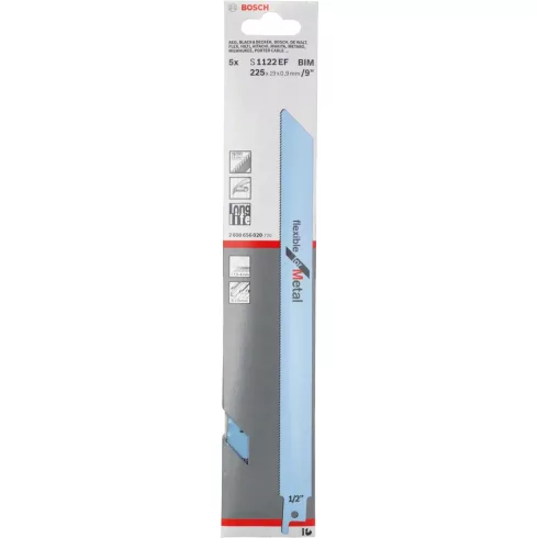 BOSCH  S 1122 EF Flexible Metal szablyafûrészlap  225x19x0,9  5 db / csomag
