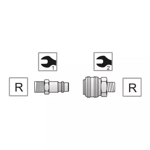 DEDRA  Schnellkupplungsset 1/2", außen  A535404