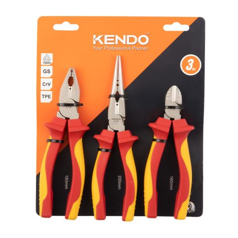 KENDO VDE Isoliertes Zangen-Set 3 teilig, CrV Nr. 85134