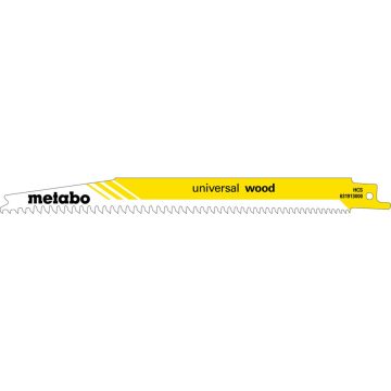   METABO 5 Säbelsägeblätter "universal wood" 200 x 1,25 mm (631913000)
