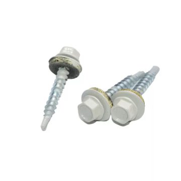   DIN7504K 4,8x35 Hexagonal head self-drilling wood screw+EPDM RAL9002 OD 50872