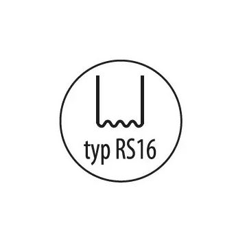   DEDRA  Kunststoff Heftklammer, Typ RS16, 0,6mm, "kleine Welle", 100 pcs  DED75276