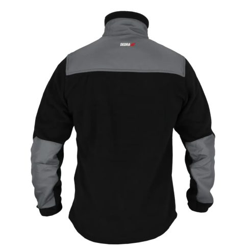 DEDRA Polár pulóver betétekkel,280g/m2,méret:XXL, fekete-szürke BH6PA1-XXL