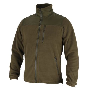   DEDRA Fleece-Pullover mit Einsätzen, 280g/m², Größe M, grün-militär BH6PA-M