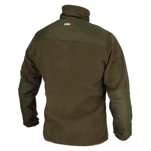 DEDRA Polár pulóver betétekkel,280g/m2,méret: S,szín: zöld-katonai  BH6PA-S