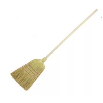 Sorghumbesen mit 5 Nähten, Holzstiel