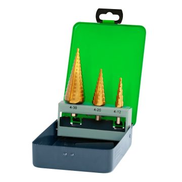 Z-TOOLS Stufenbohrer Set HSS 3 Stk. 4-30 Metal-Box