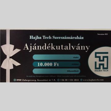   HT Hajba Tech Szerszámáruház Ajándékutalvány 10000 Ft  No.: 025