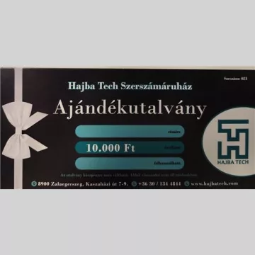   HT Hajba Tech Szerszámáruház Ajándékutalvány 10000 Ft  No.: 029
