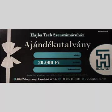   HT Hajba Tech Szerszámáruház Ajándékutalvány 20000 Ft  No.: 060