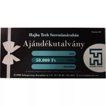   HT Hajba Tech Szerszámáruház Ajándékutalvány 50000 Ft  No.: 061