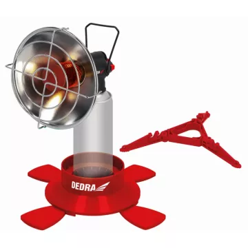   DEDRA Kemping gáz-hősugárzó 7/16" patronos, PIEZO  31A008