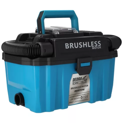 DEDRA Akkumulátoros műhelyporszívó 18V  kefenélküli DED7174