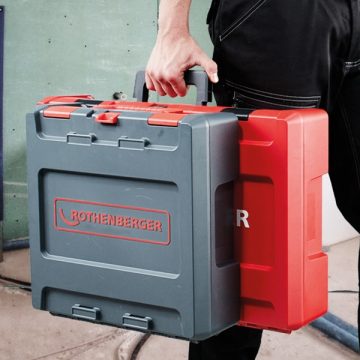   ROTHENBERGER ROCASE ABS Werkzeugkoffer 4212, rot, mit Einsatz für Pressbacken (390 x 190 x 120 mm)