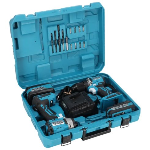 DEDRA Akku-Schlagschrauber-Set mit Transportkoffer (2 Ah & 4 Ah Akkus, Ladegerät) – DED7030A03