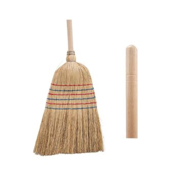 Broom with 6 Stitches and Wooden Handle