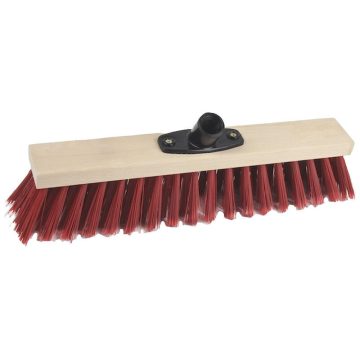 Outdoor Broom with Plastic Bristles, 600 mm Handle