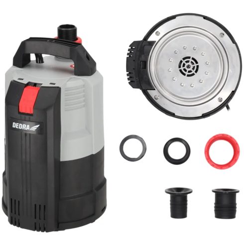 DEDRA Tauchpumpe mit Flachsaugung, 350 W, für klares Wasser – DED8848