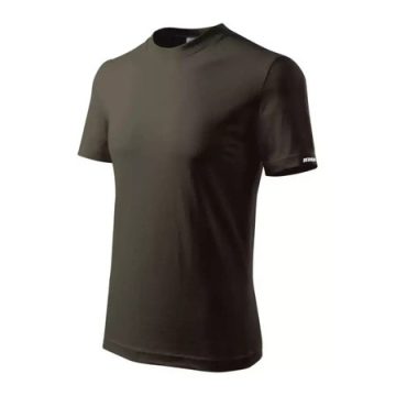   DEDRA Men's Short Sleeve T-Shirt S Army Green 100% Cotton – BH5TA-S