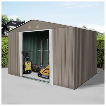   RIWALL RMSA 8x10 braun - fém kerti tároló 3 x 2,4 m nyeregtetővel barna