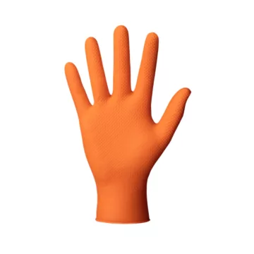   HTK extra starken Nitrilhandschuhe (orange, Größe L, 50 Stück)
